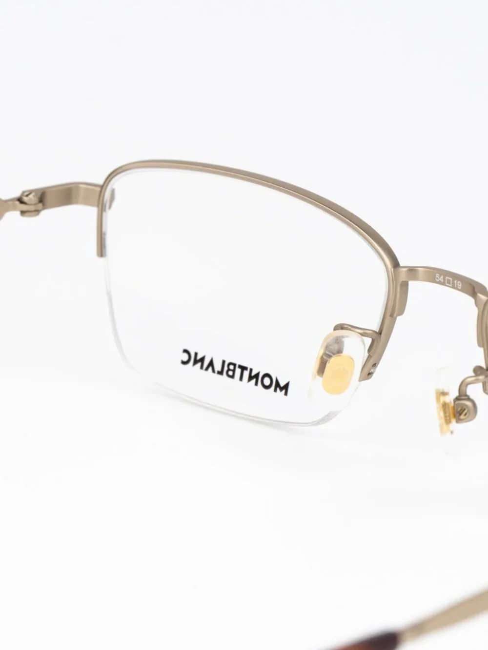 Montblanc Women Eyeglasses Gold Rectangle MB0133O 003 NEW AUTHENTIC